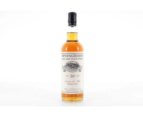 SPRINGBANK 1993 20 YEAR OLD PRIVATE CASK #575 CAMPBELTOWN SINGLE MALT  Distilled: 1993Bottled: 2013Matured in Cask #57554.8% 