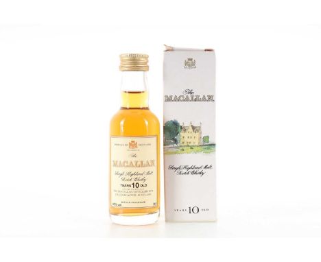 MACALLAN 10 YEAR OLD MINIATURE SPEYSIDE SINGLE MALT  40% ABV / 70cl  There are few distilleries in the world quite so revered