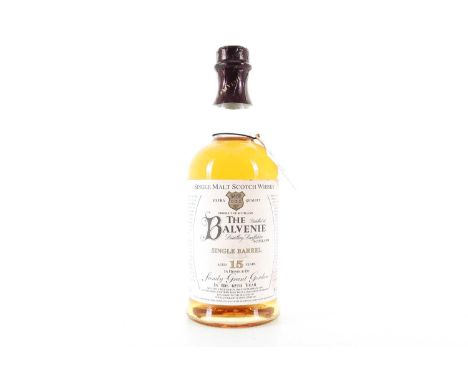 BALVENIE 15 YEAR OLD SINGLE BARREL FOR SANDY GRANT GORDON SPEYSIDE SINGLE MALT  Bottled to mark the 65th birthday of Sandy Gr