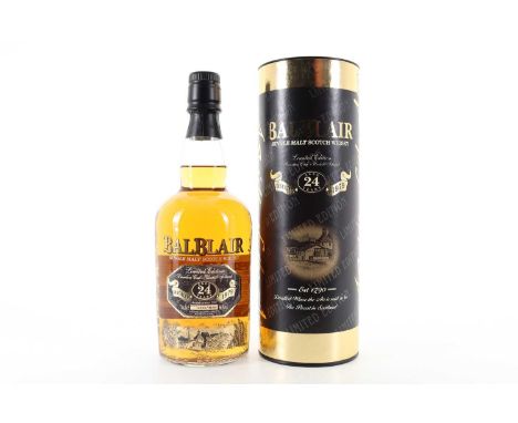 BALBLAIR 1979 24 YEAR OLD HIGHLAND SINGLE MALT  Distilled: 1979Bottle Number: 333 / 315046% ABV / 70cl  The Highland distille