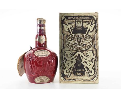 CHIVAS ROYAL SALUTE 21 YEAR OLD RUBY DECANTER 75CL BLENDED WHISKY  40% ABV / 75cl  Weight of decanter and contents: 1380g Ple