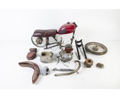 A James projectcomprising of a frame (numbered CL20-1285); two engines (numbered V20TS 8429 &amp; 20T 4184); forks; petrol ta