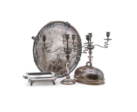 
	
		A REGENCY OLD SHEFFIELD PLATE CHARGER
		The raised moulded border with foliage at intervals, engraved with foliate swags