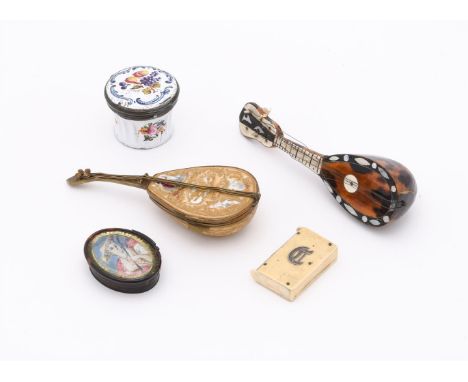 
	
		Y&nbsp;A COLLECTION OF OBJECTS OF VERTU
		To include: an 18th century ivory matchbox, with an applied initial, 4.5cm (1 