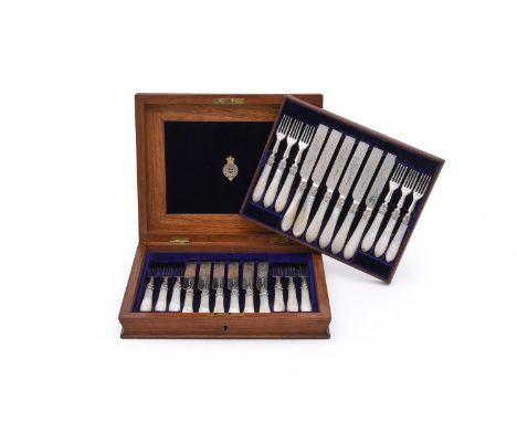 
	
		Y&nbsp;A VICTORIAN CASED SET OF TWELVE FRUIT KNIVES AND FORKS
		HARRISON BROTHERS &amp; HOWSON, SHEFFIELD 1871
		With mo