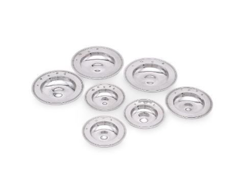 
	
		SEVEN SILVER ARMADA DISHES
		To include: four by William Comyns &amp; Sons, London 1977 (2), 1979 (1) and 1982 (1), with