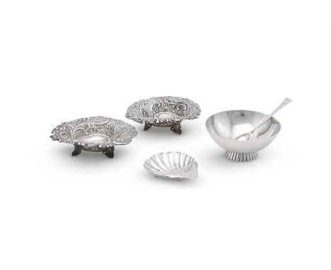 
	
		A COLLECTION OF SILVER ITEMS
		Comprising: a pair of Victorian heart shaped dishes by R. F. Mosley &amp; Co., Sheffield 