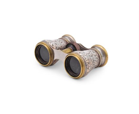 
	
		A PAIR OF VICTORIAN SILVER MOUNTED RACING GLASSES
		HENRY CHARLES KERLY, BIRMINGHAM 1899
		Chased with foliate swags, si
