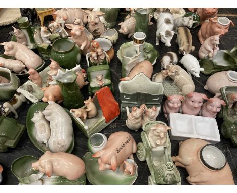 A porkticularly good collection of Continental ceramic pig ornaments