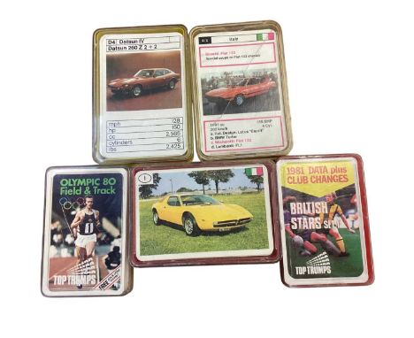 Selection of vintage Top Trumps packs, boxed (8)