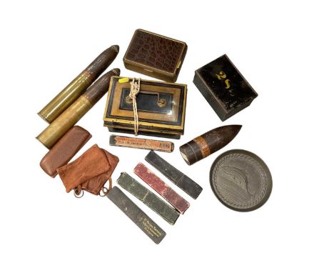 Shell cases, vintage tins, cut throats etc.