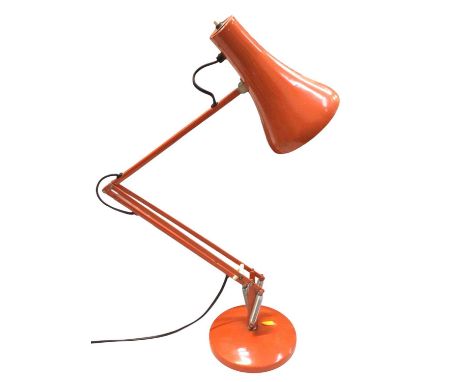 Vintage orange anglepoise lampGood original condition, minor chipping to top of shade by switch and near rim
