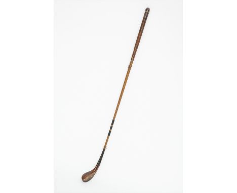 CHARLIE HUNTER (1836-1921) LONG-NOSED GOLF CLUB
the crown stamped 'C. HUNTER, MH', hickory shaft, head 4.5cm wide, the club 1