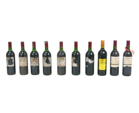 Vintage wine: a mixed parcel of red wine, comprising of seven bottles of Chateau de Leret Cahors 1991, labels and one capsule