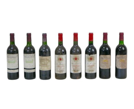 Vintage wine: a mixed parcel of Haut-Medoc red wine, comprising two bottles Chateau Haut-Duriez  1995, three bottles of Chate