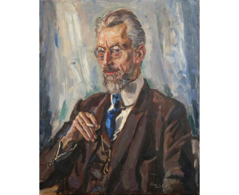 Jan Sluijters (1881-1957), A portrait of ceramist Willem C. Brouwer, oil on canvas, 93,5x77 cmPainted in 1926., Exhibited:-Am