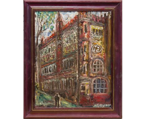 HUGH GERARD BYARS,ARCHITECTURAL INSPIRATIONoil on board, signed and dated '1735cm x 27.5cmFramed