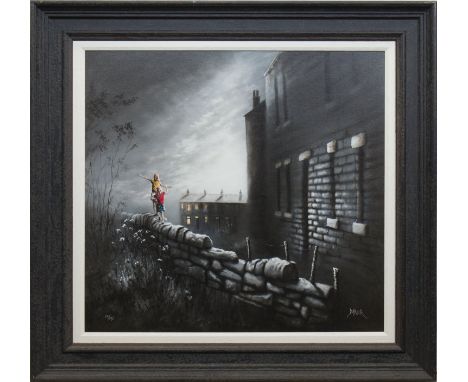 * BOB BARKER,WHERE YOU LEAD I FOLLOW limited edition giclee print 14/195, signed60cm x 60cm Framed.With Washington Green Fine
