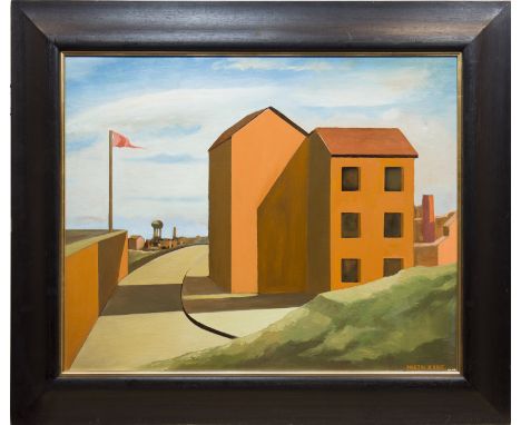 * MARTIN KANE, BORDER POST oil on canvas, signed, further signed and dated 1998 verso 58cm x 74cm Framed 