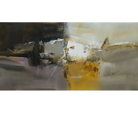 * MANDY WILKINSON,ABSTRACToil on canvas, signed59.5cm x 121cmUnframed as intended.