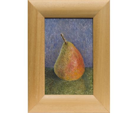 * RUTH ADDINALL,506 PEARoil on canvas, signed18cm x 11.5cmFramedLabels verso: The Blackadder Gallery, 79 Inverleith Row, Edin