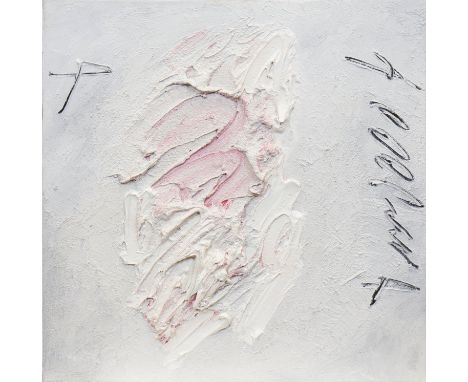 * MANUEL IGNACIO SERRANO (SPANISH/COLUMBIAN 20TH CENTURY), DETERMINATION - AND HAPPINESS REMAINS SUBJECT TO ITSELF oil on can