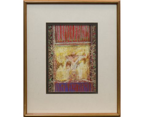 * CHARLES T K MACQUEEN RSW RGI (SCOTTISH b 1940),SUMMER YELLOWmixed media on board, signed lower right25.5cm x 17.5cmMounted,