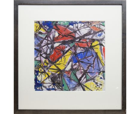* WILLIAM GEAR RA FRSA RBSA (1915 - 1997),COMPOSITION, LANDSCAPEgouache on paper, signed and dated '4835cm x 35cmLabel verso:
