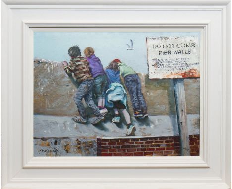 * KEITH PROCTOR,TALK TO THE WALLlimited edition giclee print 61/95, signed40cm x 54cm Framed.With Washington Green Fine Art c