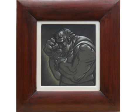 * PETER HOWSON OBE,THE FIGHTERpastel on paper, signed20cm x 18cmFramed and under glass