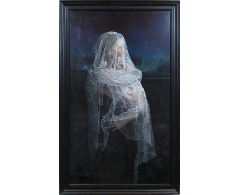 * SOPHIE PLOEG,EURYDICE ENTERS THE UNDERWORLDoil on canvas122cm x 71cm Framed.Labelled verso with title and price of £3500.No