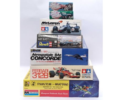 Tamiya, Monogram, Doyusha and similar a boxed mixed scale group of vehicle &amp; aircraft model kits to include; Tamiya 12007