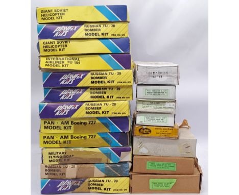 Playfix Kits, Alley Cat Models, Magna Models a boxed 1:72 scale group of plastic, resin and balsa kits, comprising of mainly 