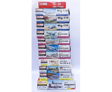 AZ Models a boxed 1:72/1:48 scale group of military aircraft model kits to include; AZ4848 - Vultee Vengeance (see photo for 
