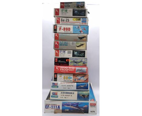 Hobby Craft, Hobby Boss, Academy a boxed 1:72/1:48 scale group of model aircraft kits (see photo for kit names). Conditions a