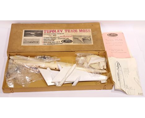 Contrail Model Aircraft - Tupolev TU.126 Moss, 1:72 scale boxed vacuum formed kit. Conditions appear Fair to Good (some parts
