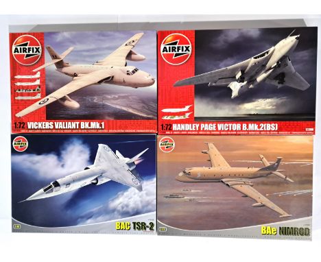 Airfix Military Plastic Kits, a boxed group of 1:72 &amp; 1:48 scale Military Aircraft to include A12008 Handley Page Victor 