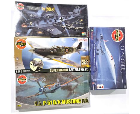 Airfix Military Plastic Kits, a boxed group of 1:72 &amp; 1:24 scale military and civilian Aircraft to include 14003 N.A. P-5