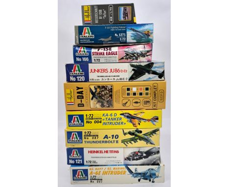 Italeri &amp; Heller, a boxed 1:72 scale military plastic kit group to include Heller 52313 D-Day Air Assault, Italeri 004 KA