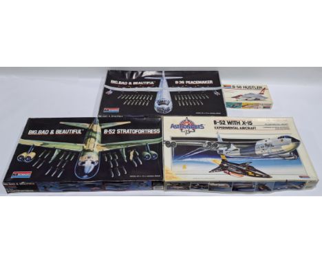 Monogram a boxed 1:48 scale group of military aircraft model kits to include; 5709 - B-52 Stratofortess, as well as others (s