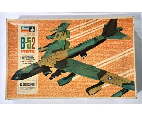 Monogram, a boxed hard to find vintage c1960s 1:72 scale PA215 B-52 Stratofortress Bomber (Exciting Jet Engine Sound). This k