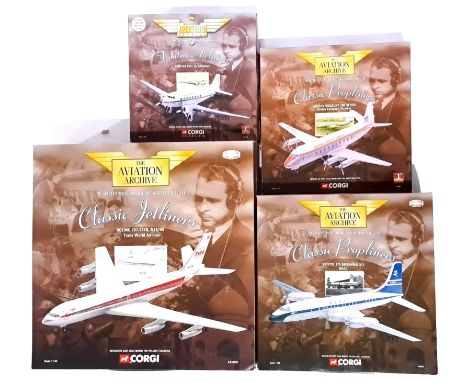 Corgi Aviation Archive, a boxed mixed series group of 1:144 scale Aircraft comprising of "Classic Propliners", "Frontier Airl