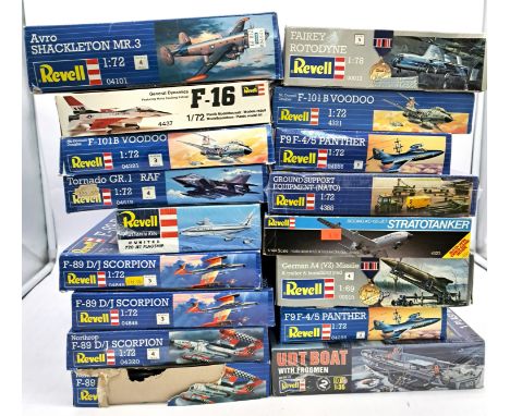 Revell, a boxed mainly mixed scale plastic kit group comprising mainly of military aircraft and similar to include 04101 Avro