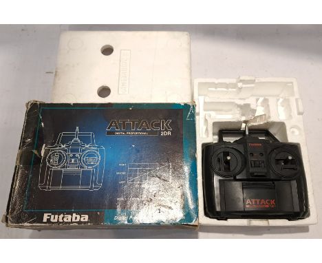Futaba, a boxed "Attack" 2DR R/C Controller. Although unchecked if in working order or completeness condition appears Fair Pl