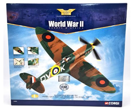 Corgi "Aviation Archive", a boxed 1:32 Scale AA33902 (World War II-Europe &amp; Africa) Supermarine Spitfire MK1 P9386/QV-K. 