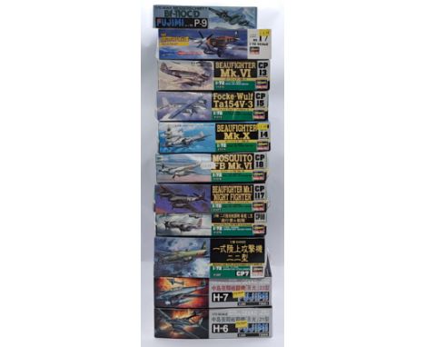 Hasagawa, Fujimi a boxed 1:72 scale group of military aircraft model kits, to include; Hasagawa 51213 - Beaufighter Mk.VI, Fu