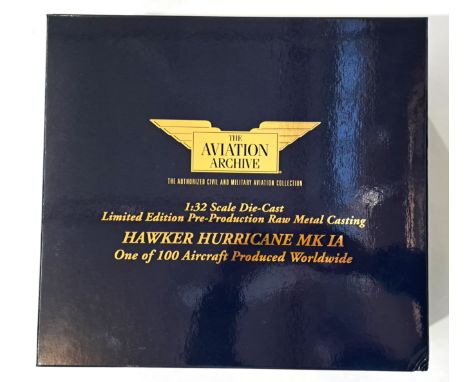 Corgi "Aviation Archive" a boxed 1/32nd scale AA35506 Hawker Hurricane Mk.IA which is one of only 100 Aircraft produced world