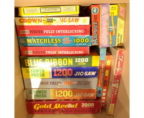 Waddington's, Philmar &amp; Similar, a boxed Group of Vintage Jigsaws. Although unchecked for completeness condition appears 