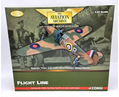Corgi "Aviation Archive" 1:32 Scale US35503 (Flightline Collection) which comprises of a Hurricane Mk1 P2923-no.85 squadron, 