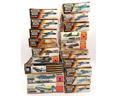 Matchbox, a boxed mainly 1:72 scale plastic kit group comprising mainly of military aircraft to include PK-408 BAC/PR.9 Canbe